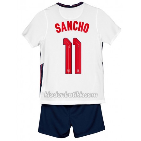 England Sancho 11 Barn Hjemmedraktsett Euro 2020 Kortermet (+ Korte bukser)